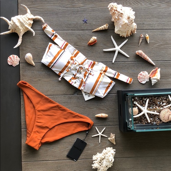 🌴🌼BILLABONG-STAR STRUCK OFF SHOULDER BIKINI SET - Picture 2 of 8